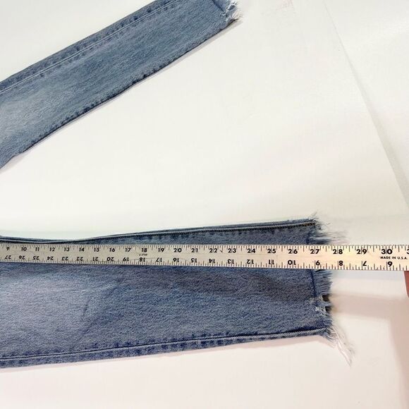 Levi's Premium Skinny Jeans Women's 24 High Rise Wedgie Button Fly Frayed Hem - Picture 7 of 12